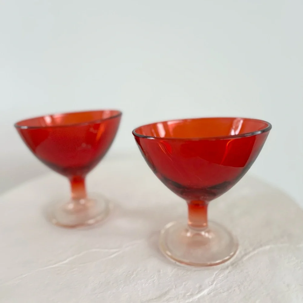 GORGEOUS MID-CENTURY STYLE LEONARDO BARWARE GLASSES MADE IN GERMANY SET OF 2‎